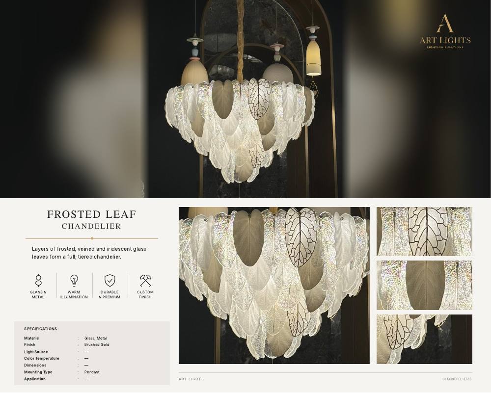 Frosted Leaf chandelier (CH-05)