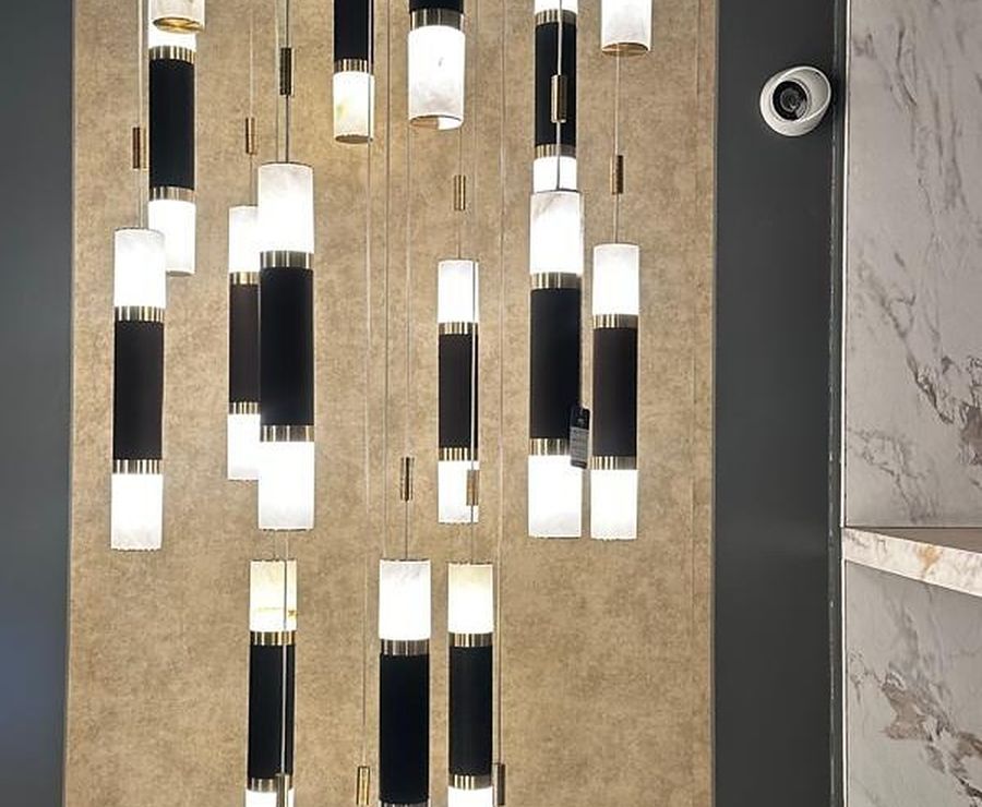 Black & Opal Spiral Chandelier by Art Lights