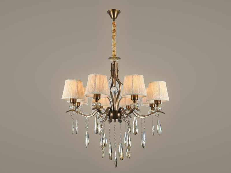 Crystal & Silk chandelier by Art Lights