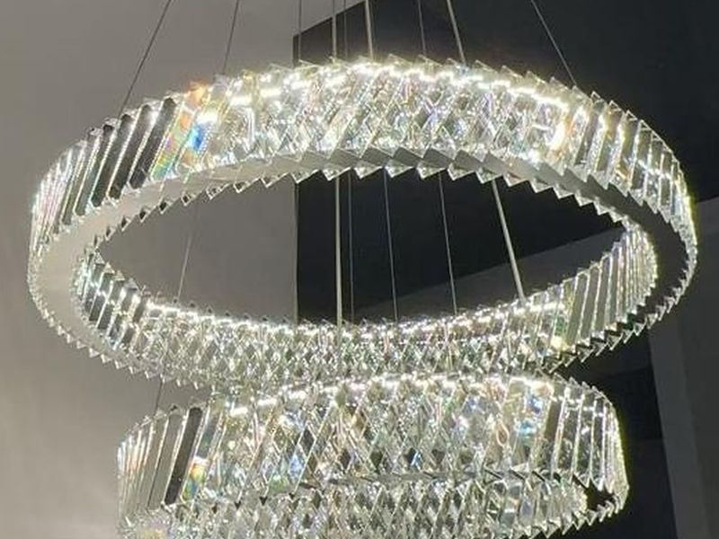 Crystal Ring Trio chandelier by Art Lights