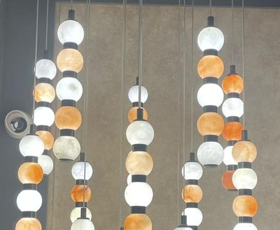Spiral Bead Chandelier by Art Lights