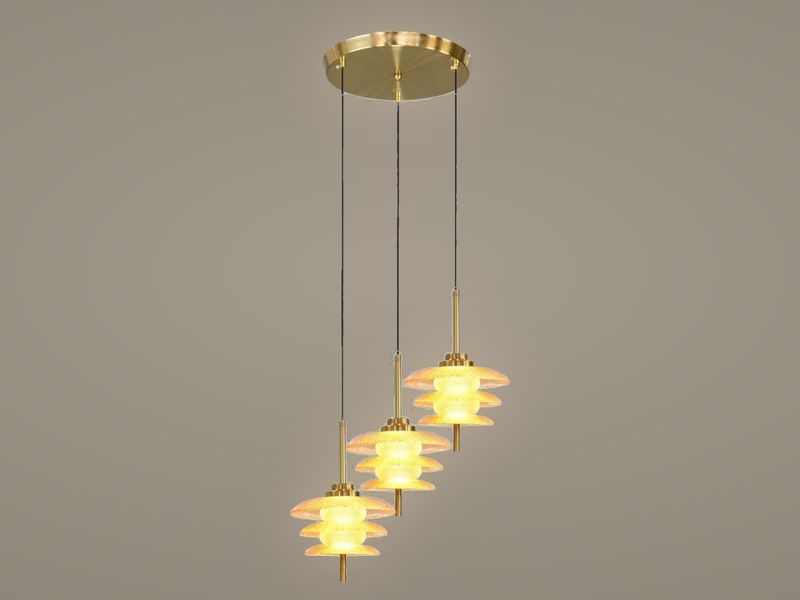 Amber Tier Cluster cluster pendant light by Art Lights