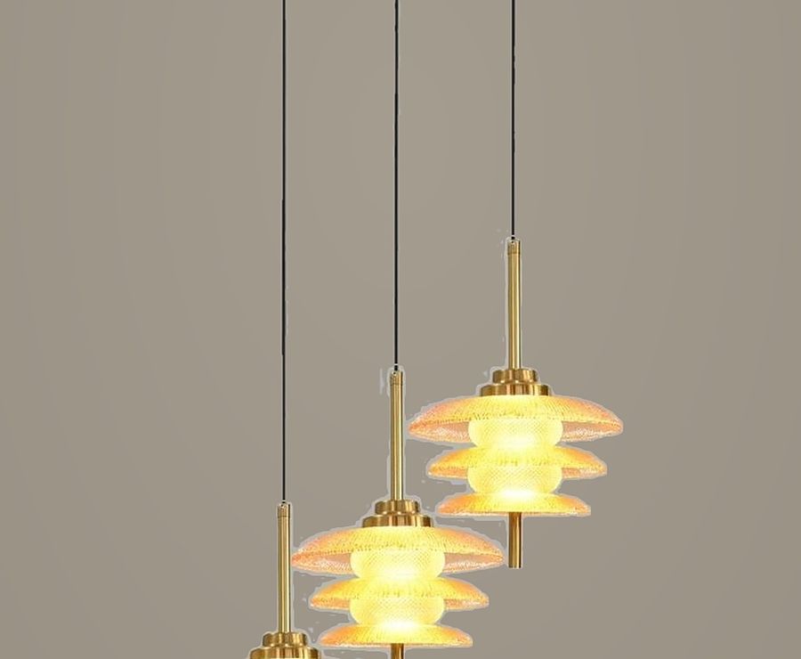 Amber Tier Cluster Cluster Pendant Light by Art Lights