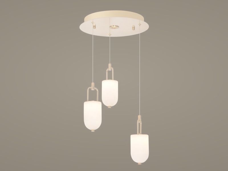 Opal Bell Trio cluster pendant light by Art Lights
