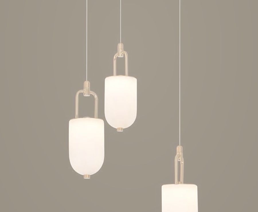 Opal Bell Trio Cluster Pendant Light by Art Lights