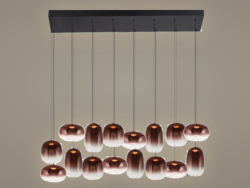 Copper Pods linear pendant light by Art Lights