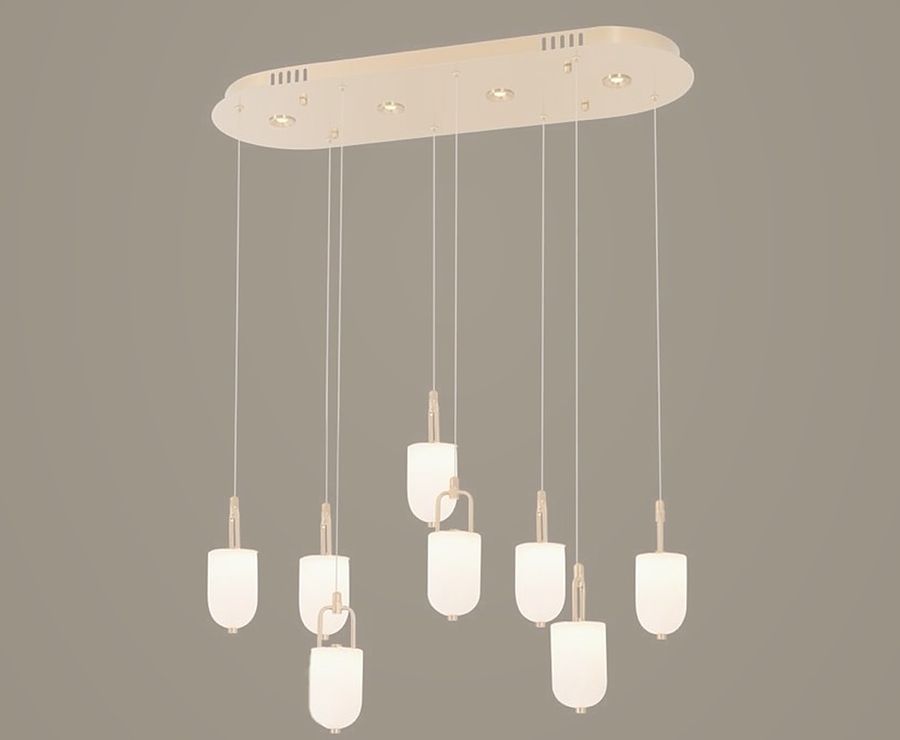 Opal Bell Linear Linear Pendant Light by Art Lights