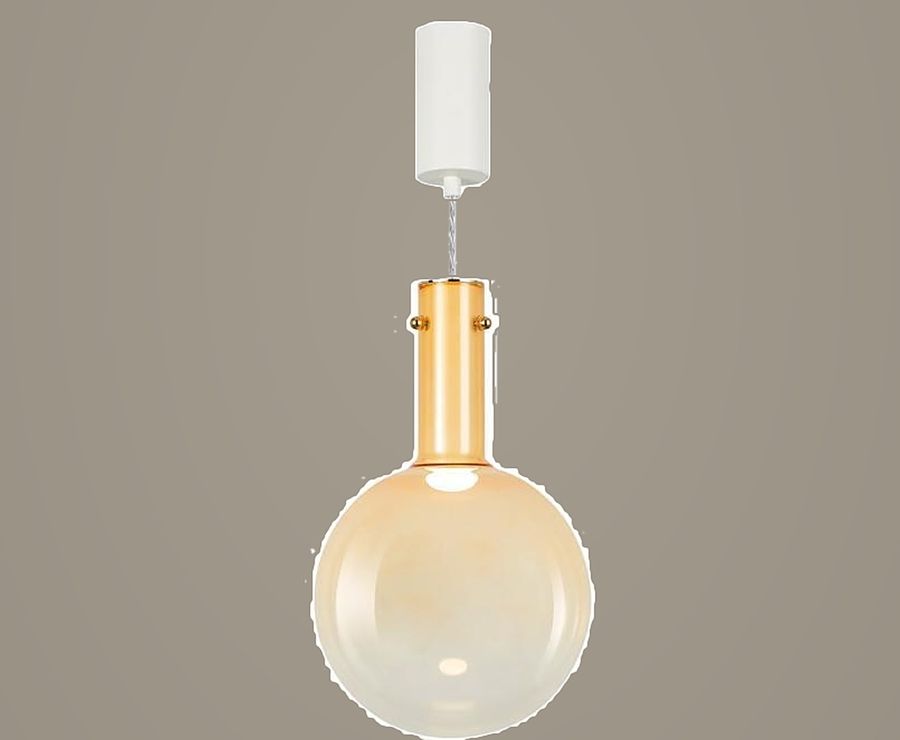 Amber Globe Pendant Light by Art Lights