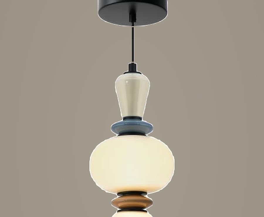 Opal Drop Stack Stacked Bead Pendant Light by Art Lights
