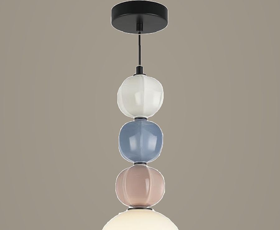 Pastel Bead Stack Stacked Bead Pendant Light by Art Lights